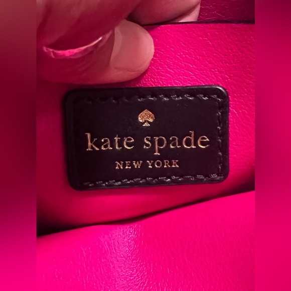 NWOT Genuine Kate Spade Putnam Drive Anissa Satchel | Black & Hot Pink | Leather - Picture 12 of 15